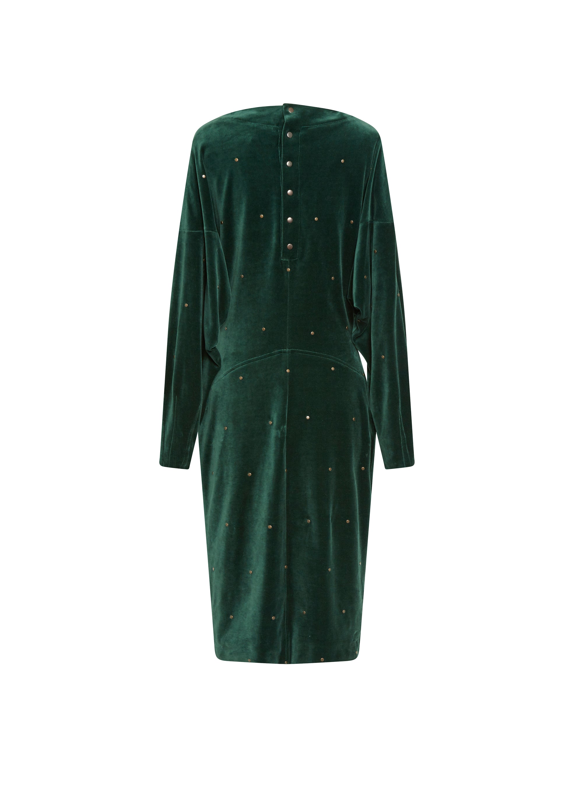 Robe à manches longues Jersey de velours - Vert Empire