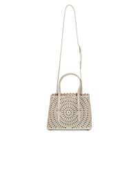 Petit sac Mina ajouré en cuir - Perle