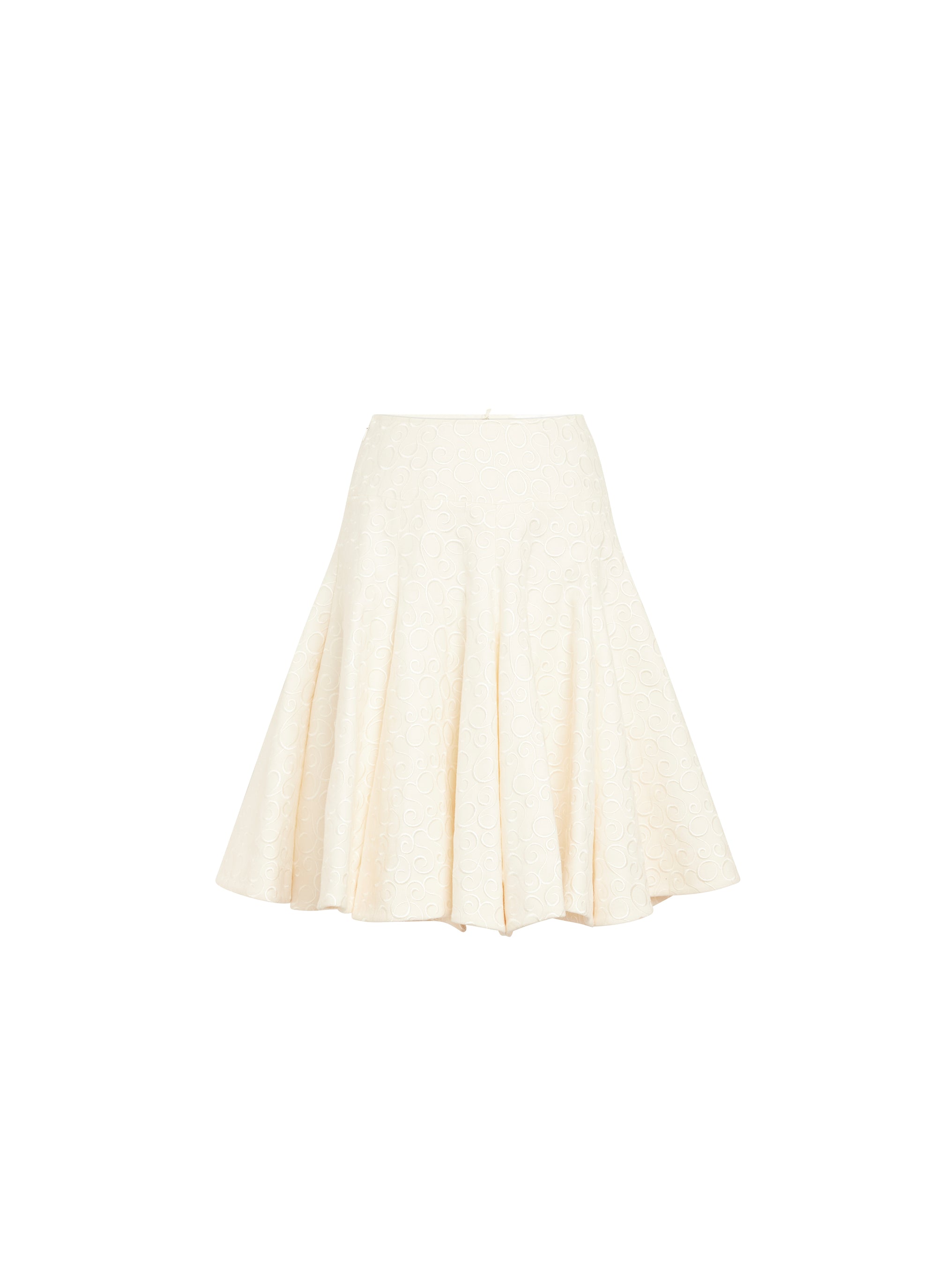 Wool draped skirt - Mother of Pearl White