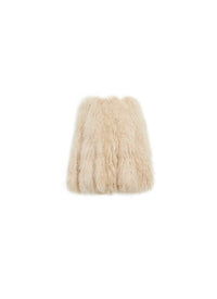 Jupe Mongolie en cuir - Vanille