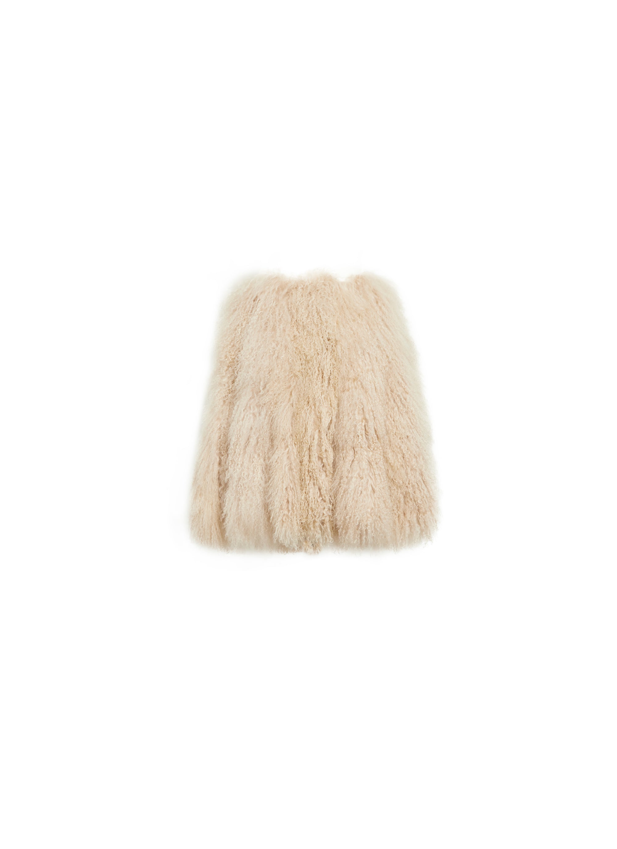 Jupe Mongolie en cuir - Vanille