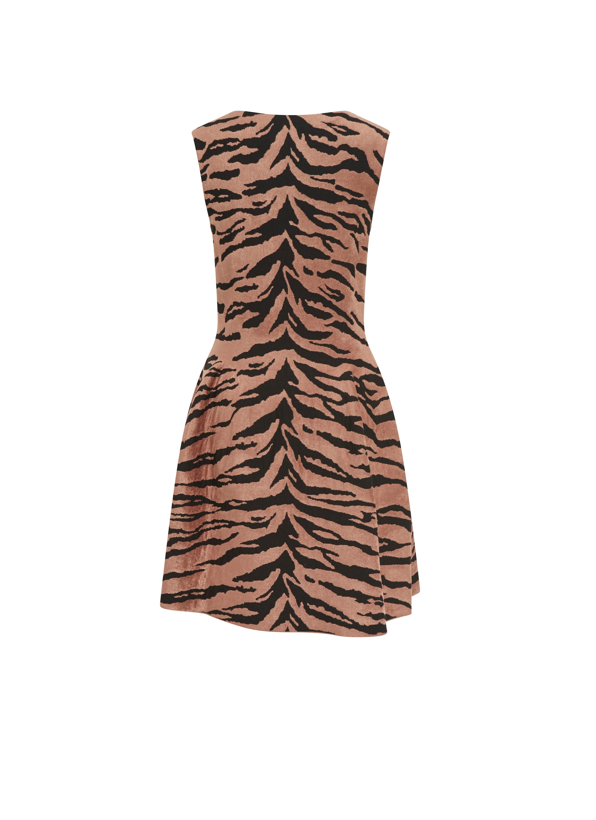 Robe sans manches Zebra en laine - Noir & Marron
