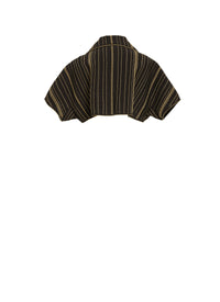 Cardigan à manches courtes Kimono en maille - Noir & Or