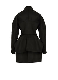 Wool draped jacket - Black
