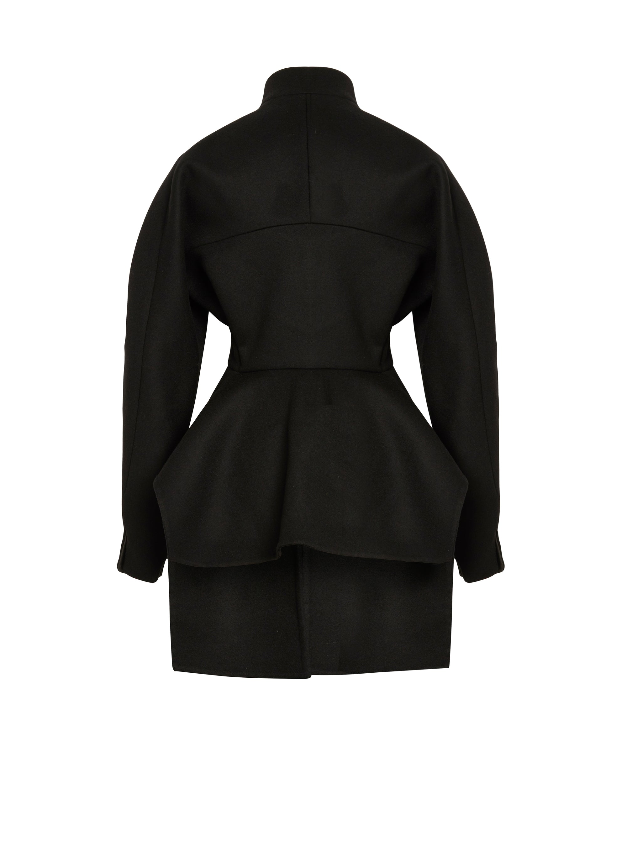 Wool draped jacket - Black