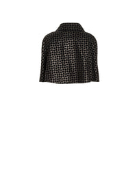 Dalmatian cape in leather - Black