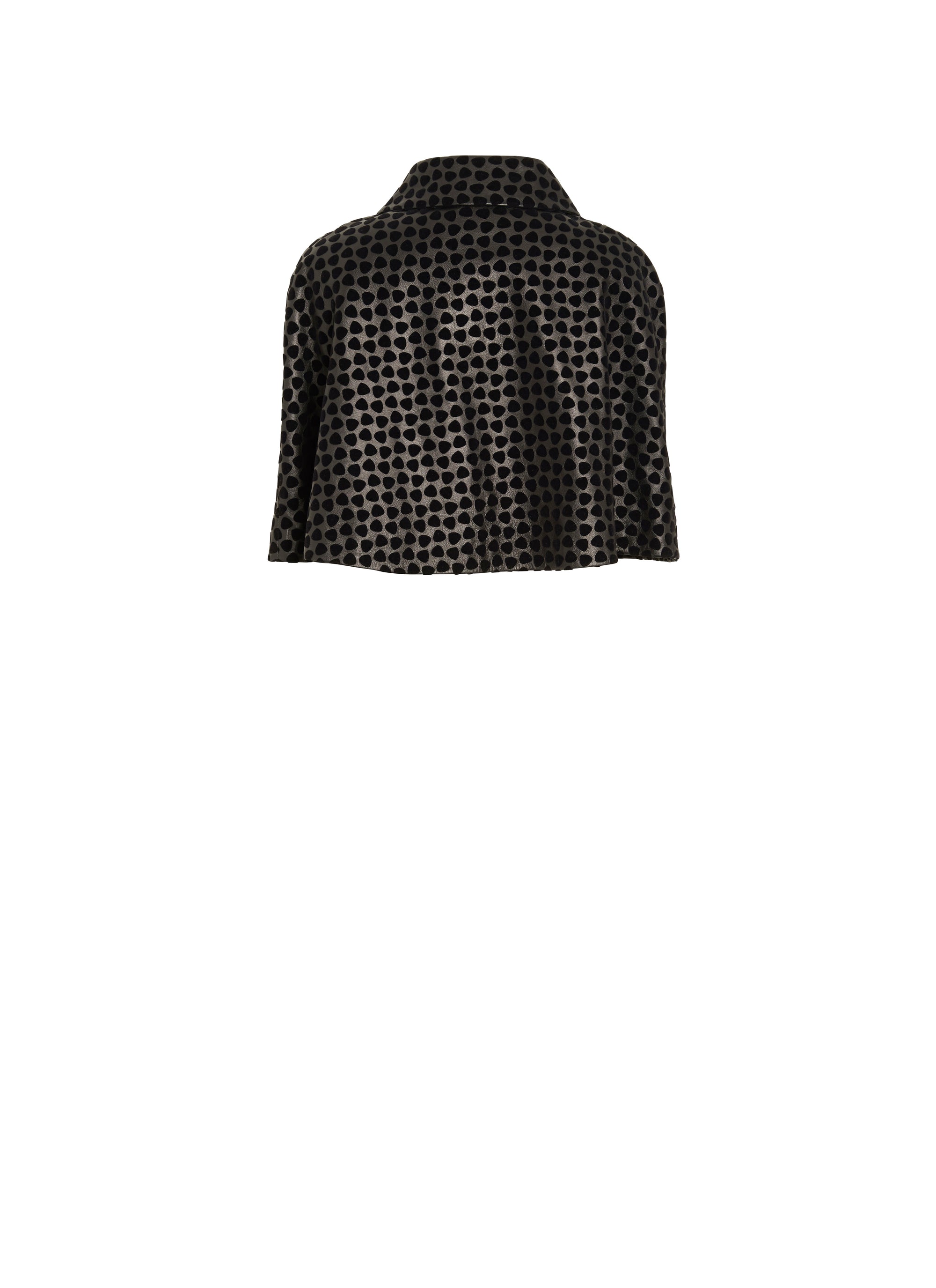 Dalmatian cape in leather - Black