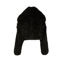 Plume cashmere bolero - Black