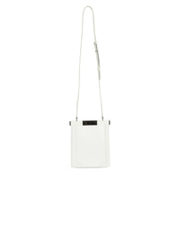 Cecile mini Elaphe bag in leather - Optic White