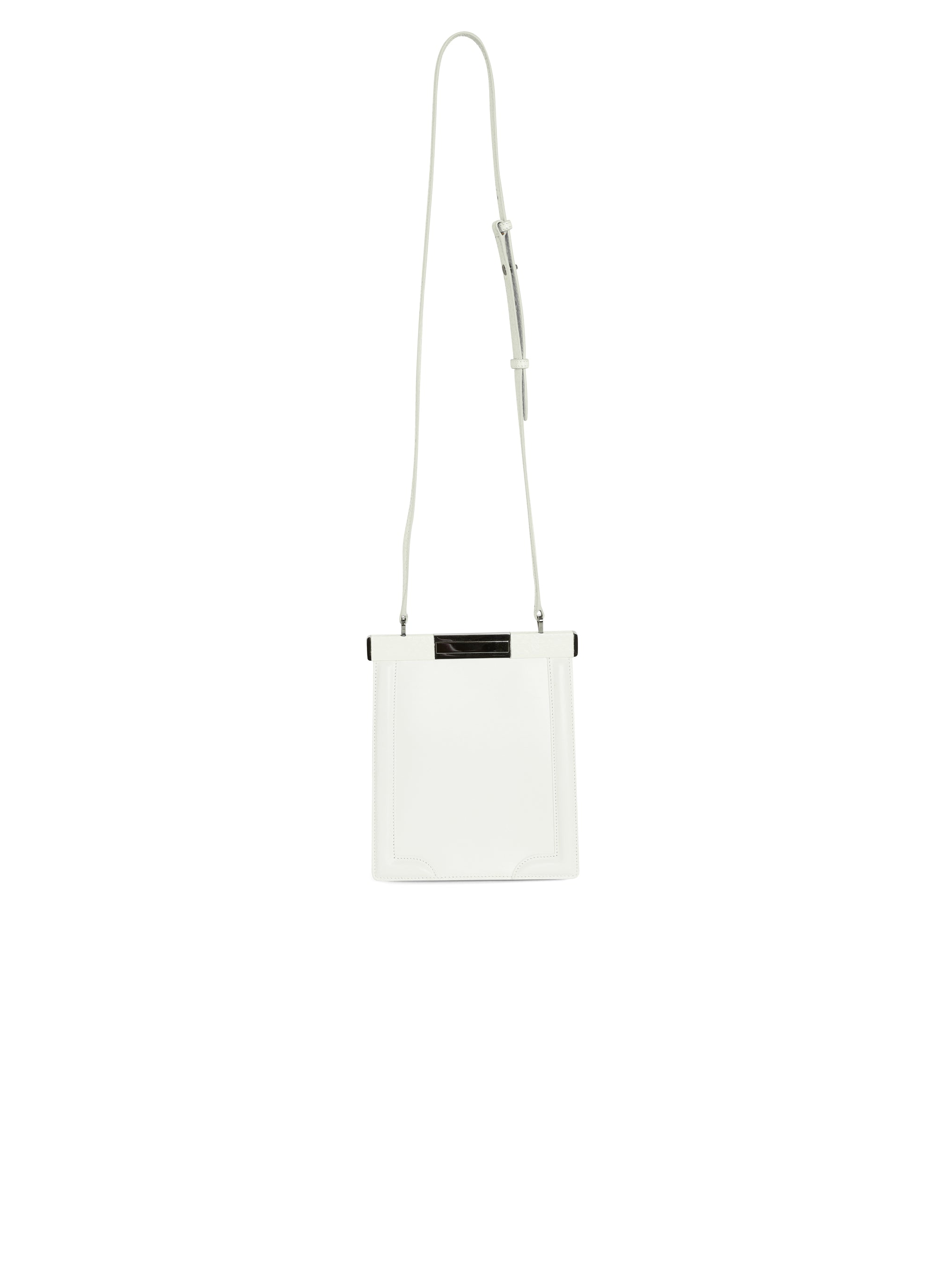 Cecile mini Elaphe bag in leather - Optic White