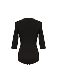 3/4 sleeve bodysuit - Black