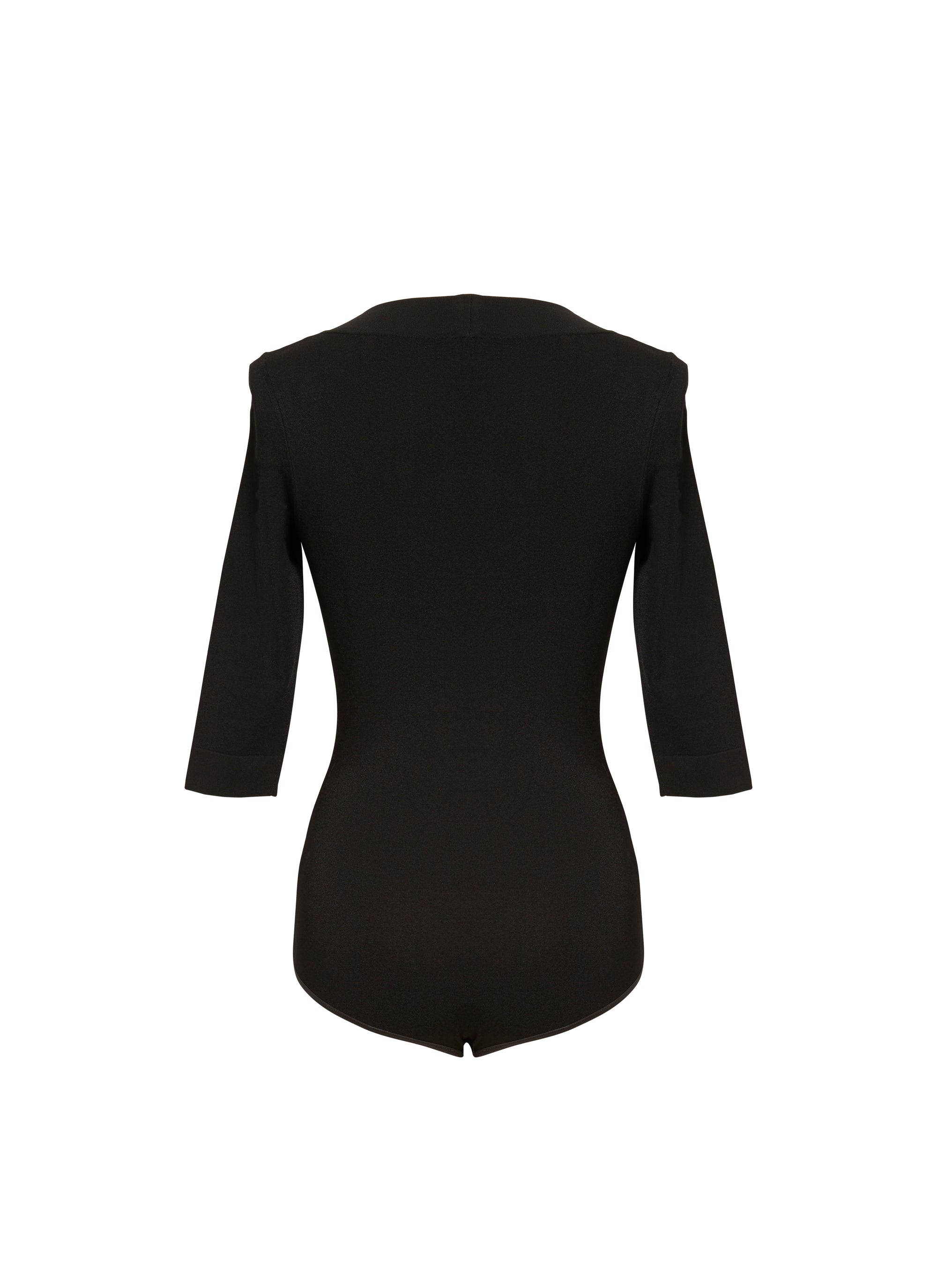 3/4 sleeve bodysuit - Black