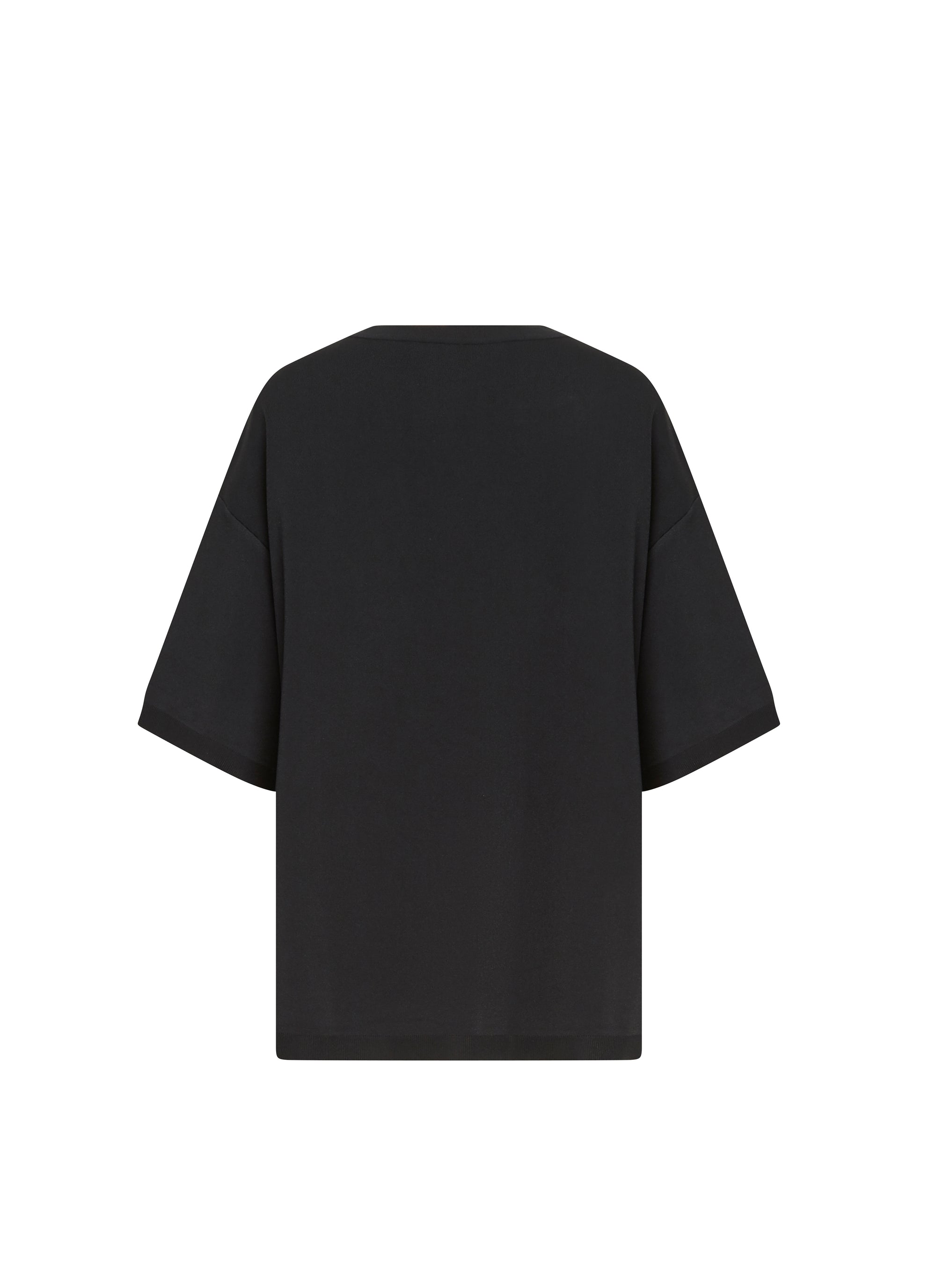 Pull oversize en maille - Noir