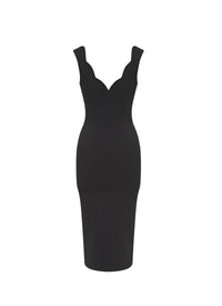Knitted sheath dress - Black