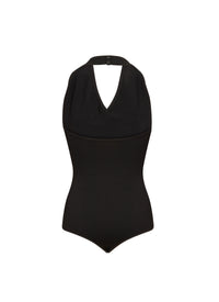 Sleeveless bodysuit with fastening - Black