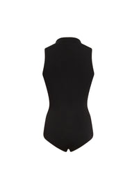 Body à col polo - Noir