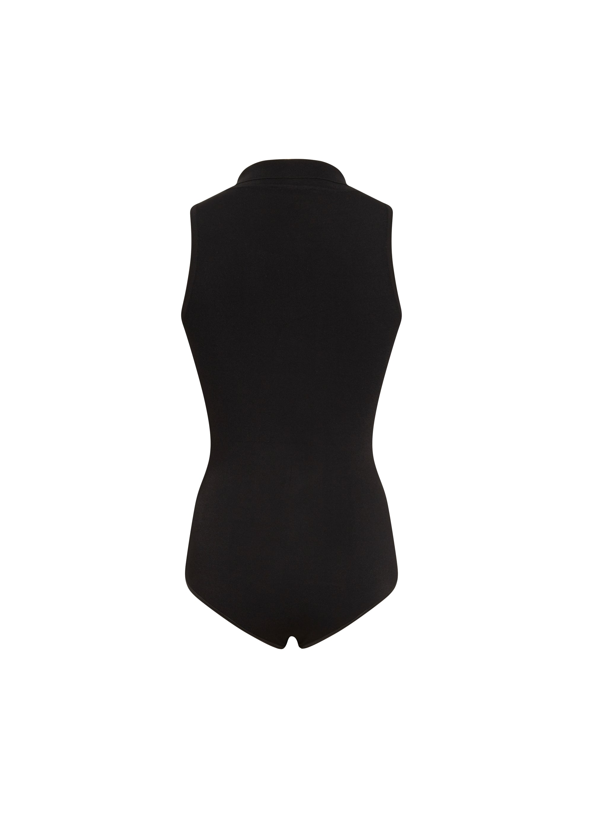 Body à col polo - Noir
