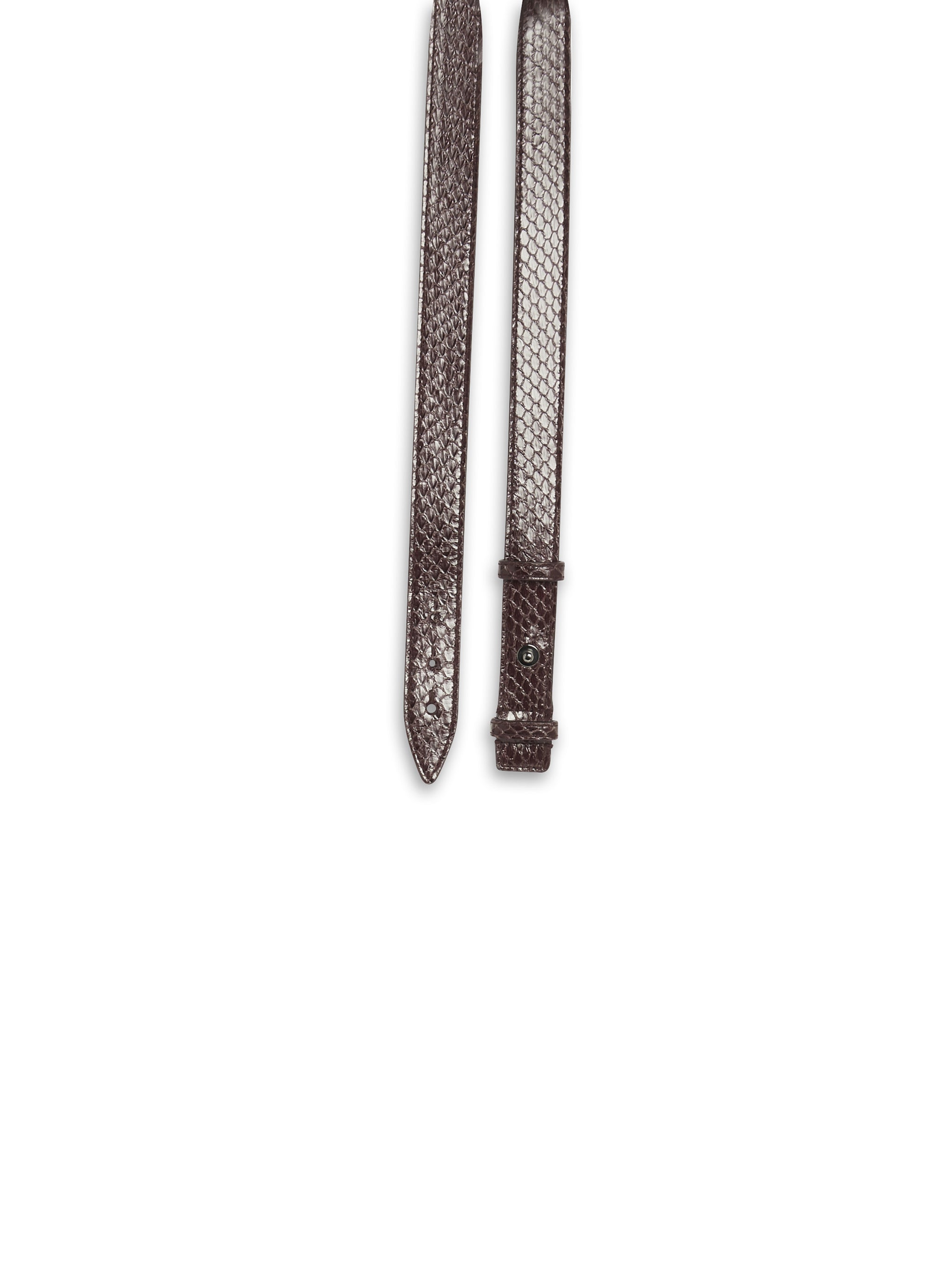 Ceinture plate Elaphe en cuir - Almandite