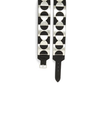 Ceinture plate en cuir suede - Noir