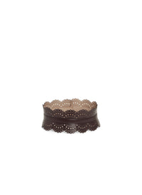 Ceinture corset ajourée en cuir - Almandite