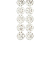 Ceinture graphique ajourée en cuir - Blanc Optique