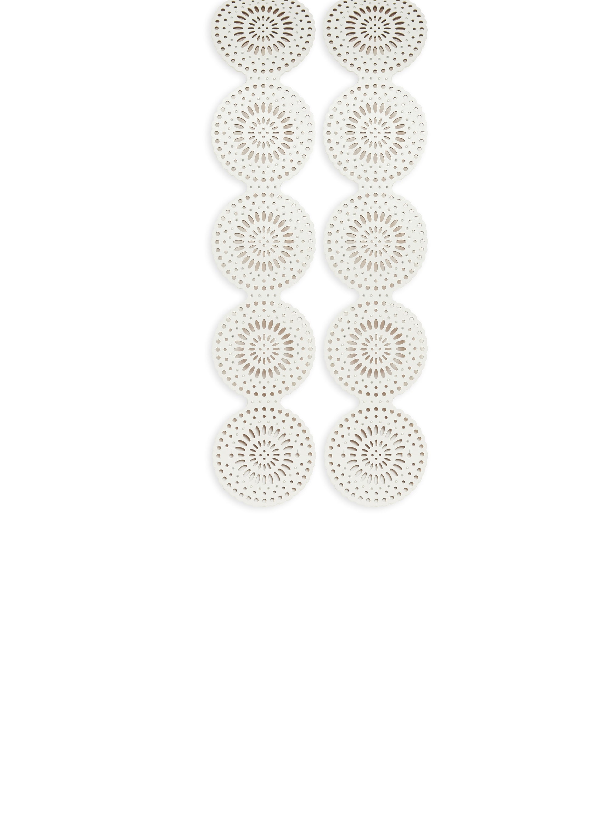 Ceinture graphique ajourée en cuir - Blanc Optique