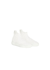 Baskets pétales en cuir - Blanc Cassé