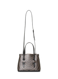 Sac Mina à bandoulière ajouré en cuir - Noir & Sable
