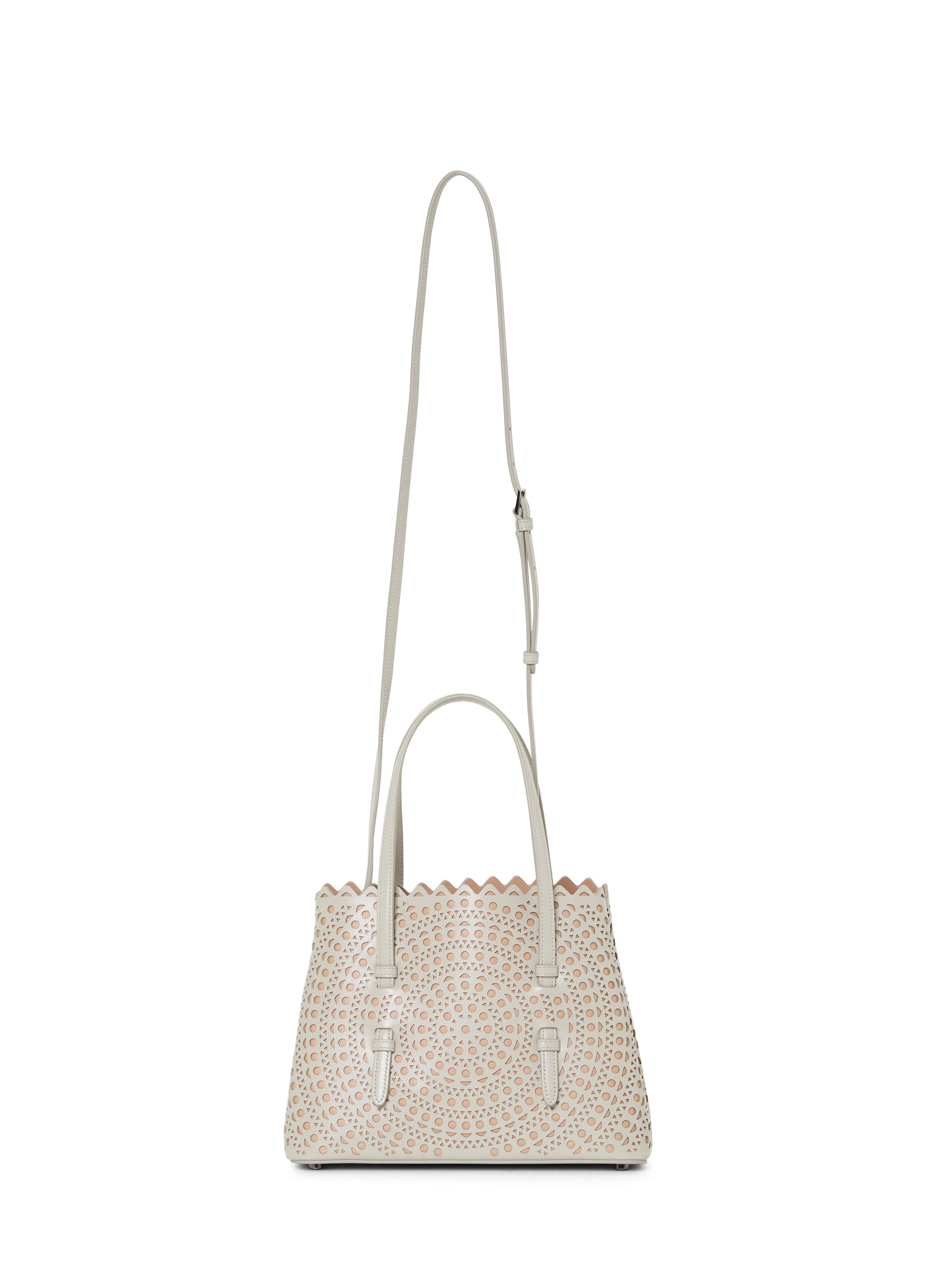 Sac Mina ajouré en cuir - Perle & Sable