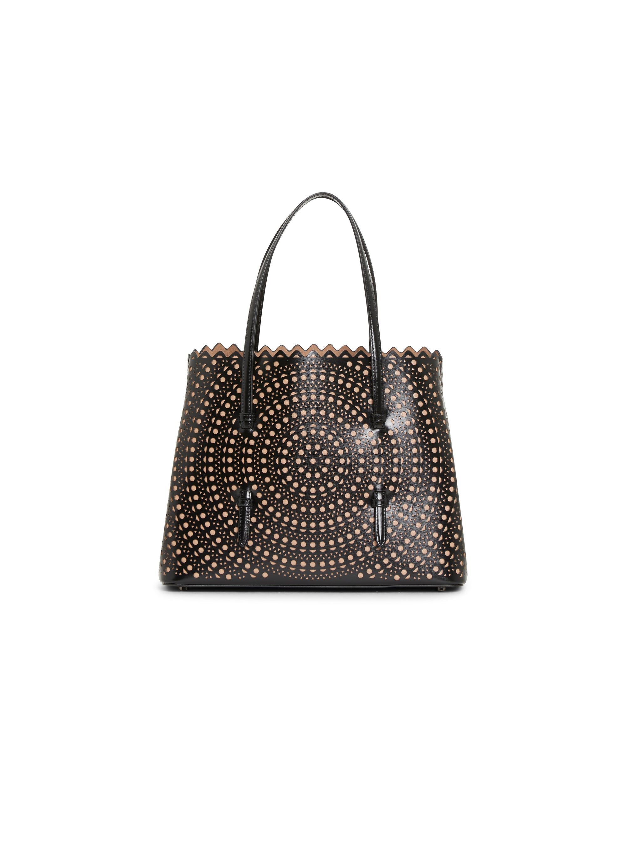 Sac Mina ajouré en cuir - Noir & Sable