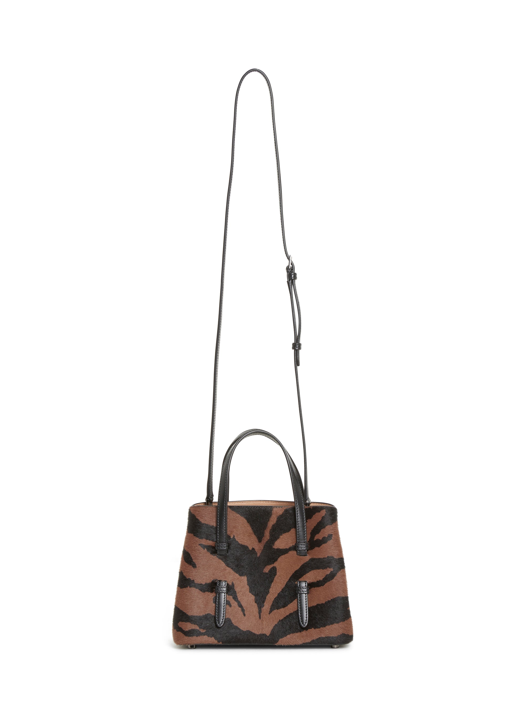 Sac Mina en cuir - Marron & Noir