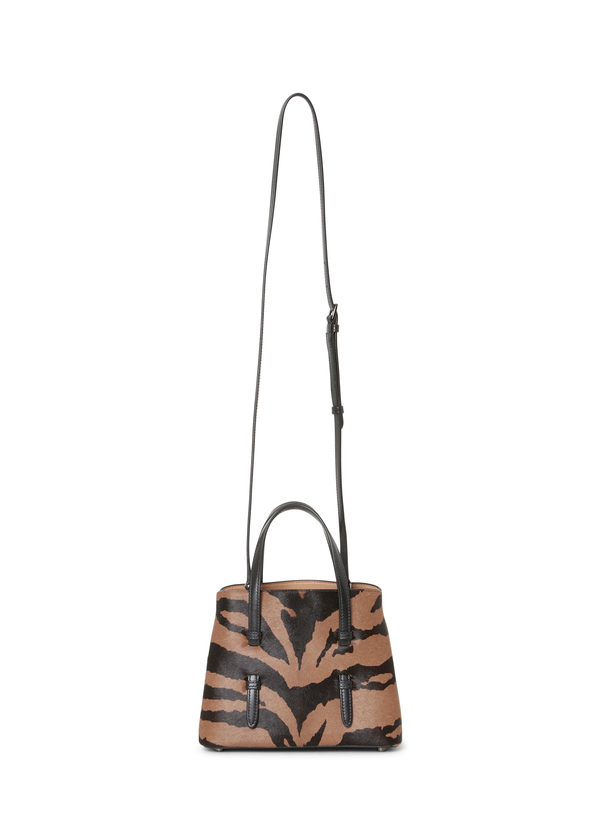 Mina bag in leather - Cinnamon & Black