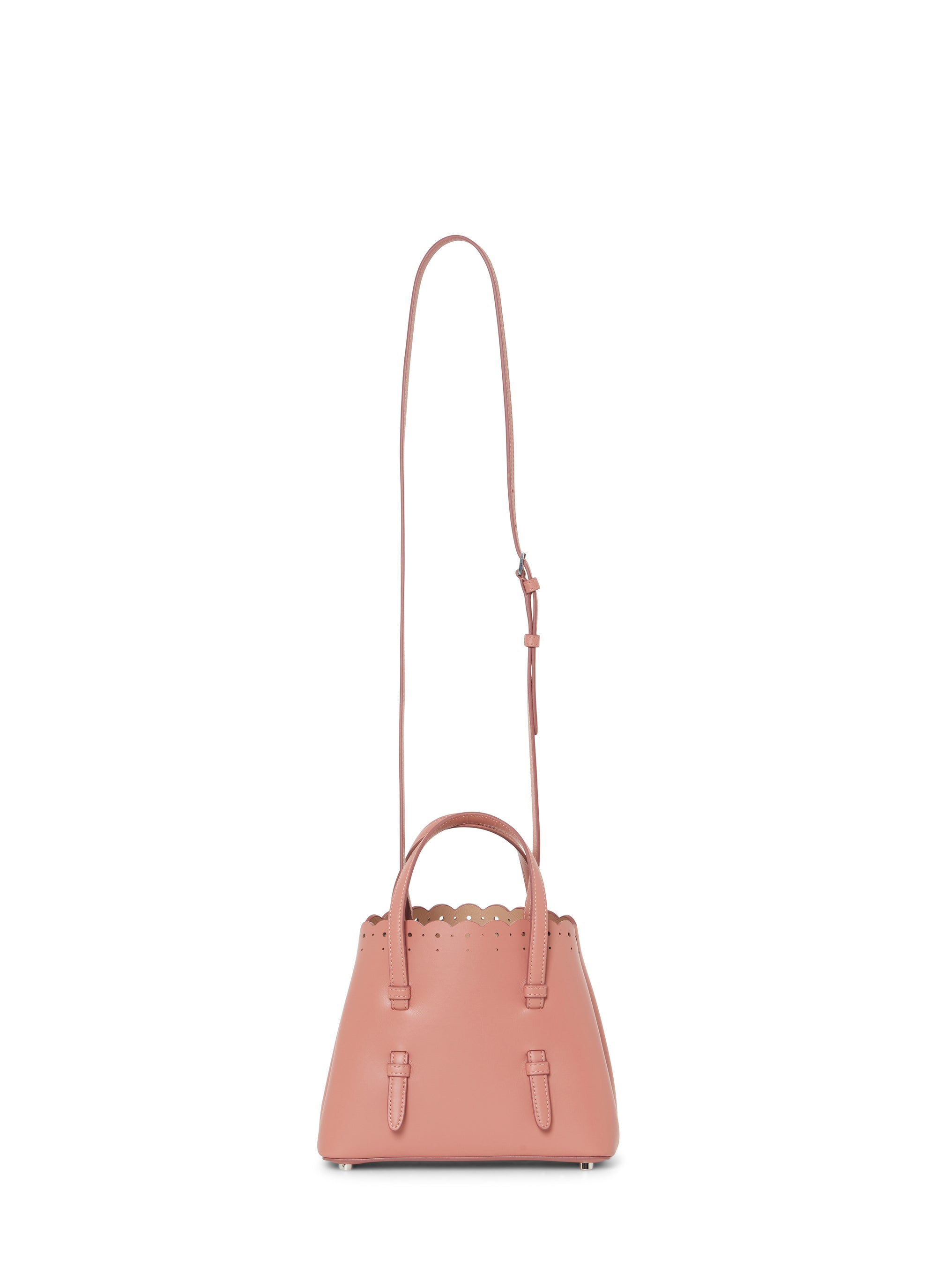 Carrera Fiori mini bag in leather - Powder