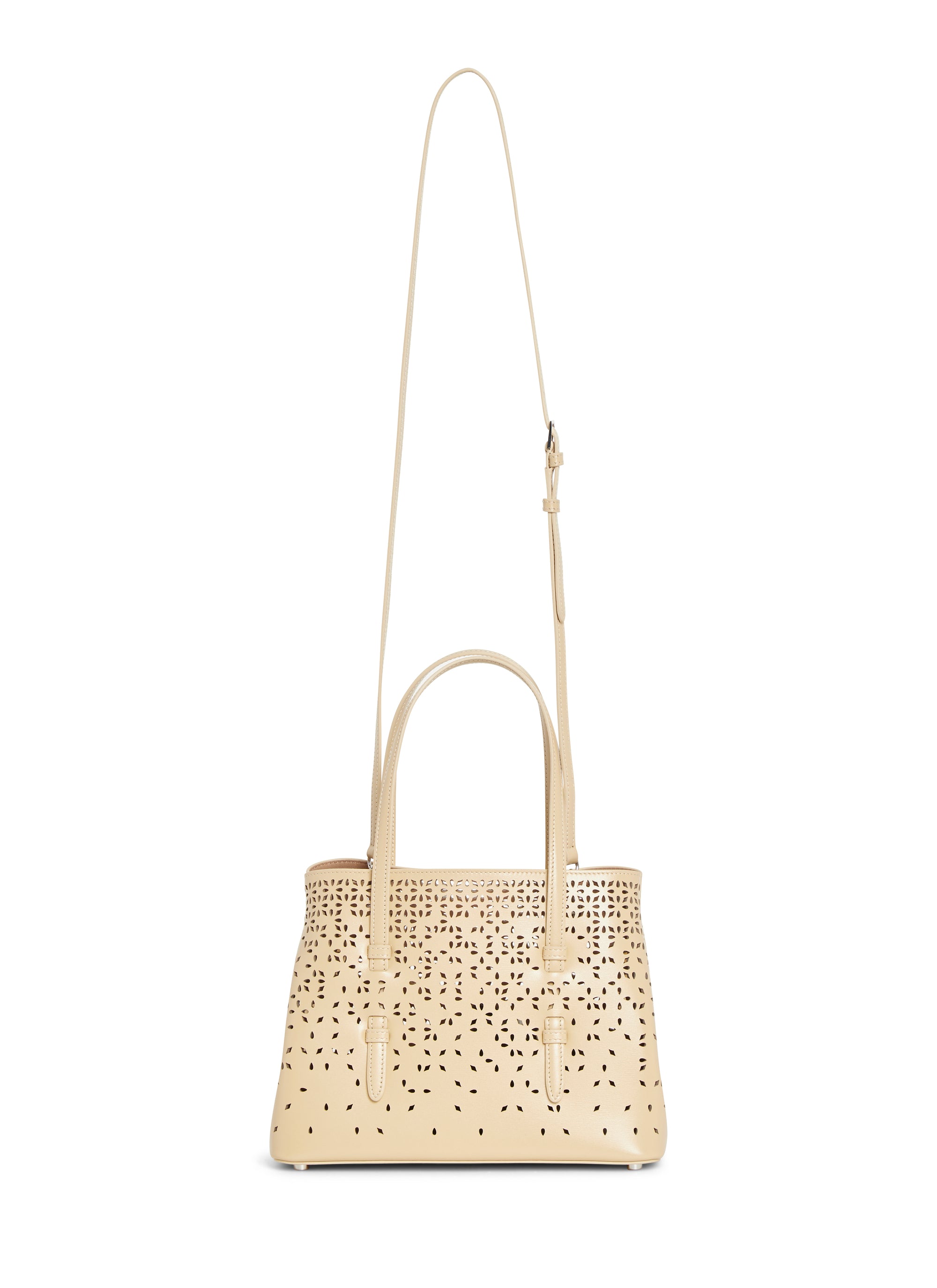 Sac mini Palm Fiori en cuir - Sable
