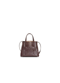 Bolivia Fiori mini bag in leather - Almandite