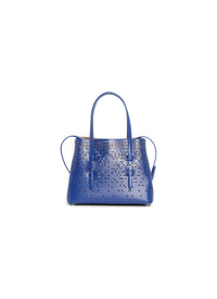Palm Fiori mini bag in leather - Ultra Blue