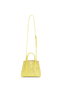 Sac mini Palm Fiori en cuir - Jaune Citron
