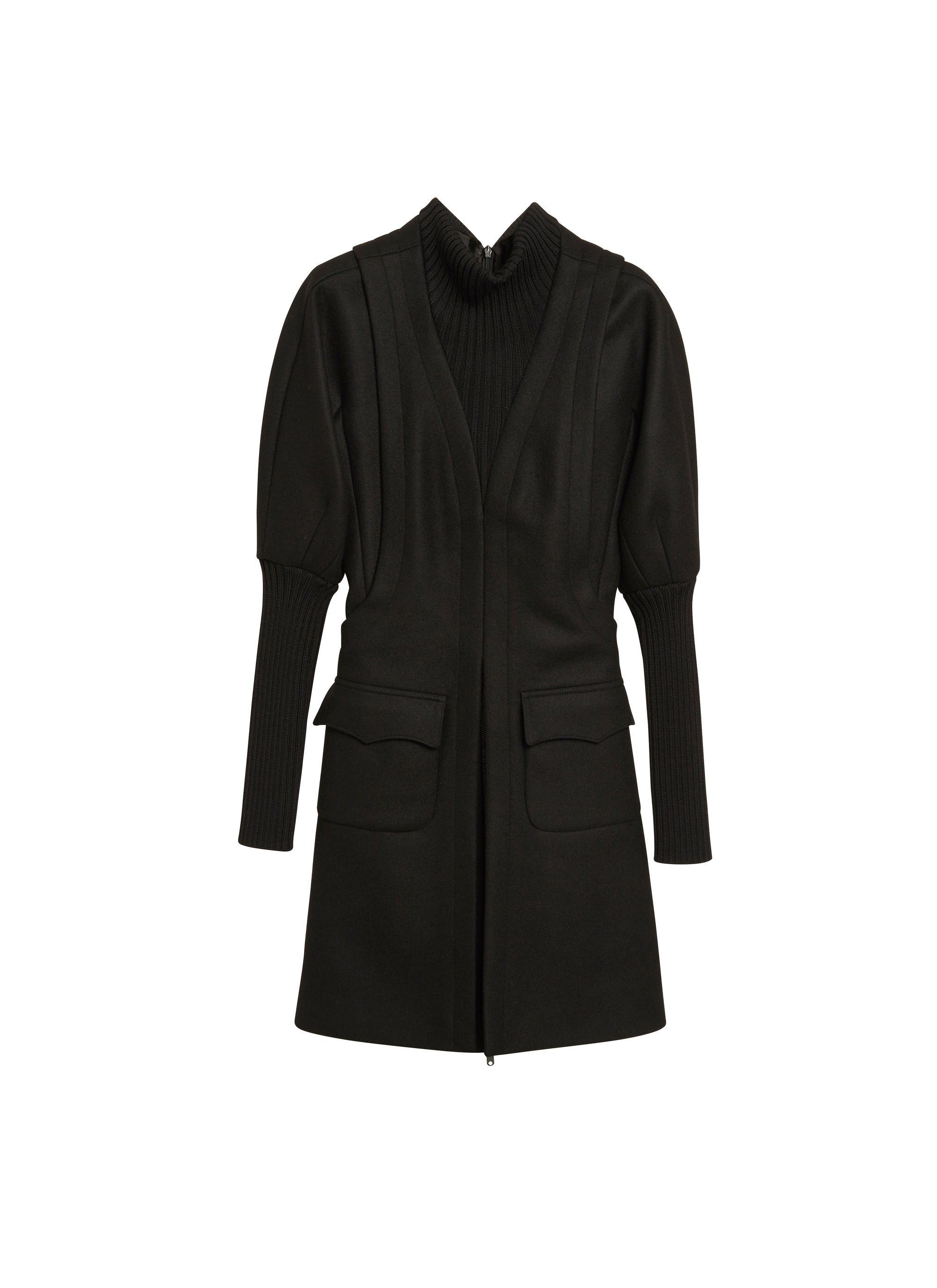 Robe zippée en cachemire - Noir