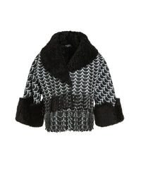 Bolero Arches en cuir - Noir & Blanc