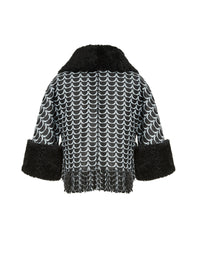 Bolero Arches en cuir - Noir & Blanc