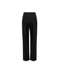 Pantalon à coupe large en rafia - Noir