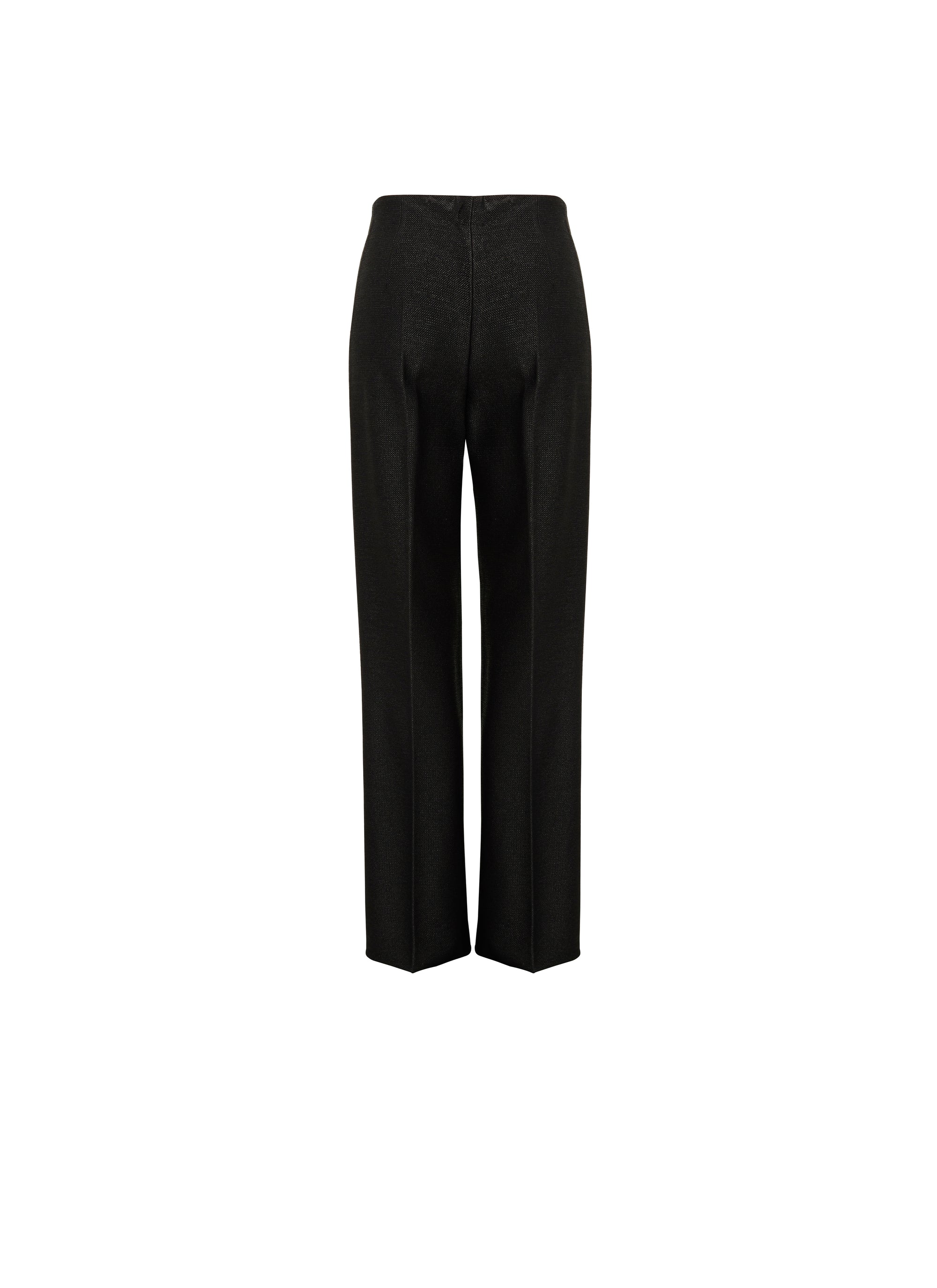 Pantalon à coupe large en rafia - Noir