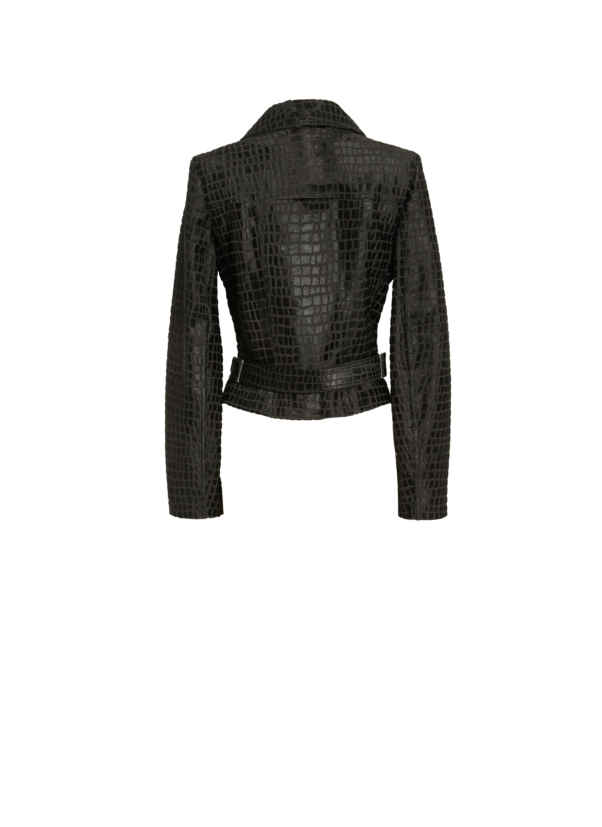 Perfecto Croco en cuir - Noir