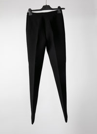 Pantalon crêpé en laine - Noir