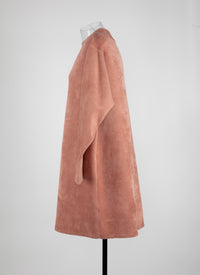Velvet long sleeve dress - Powder