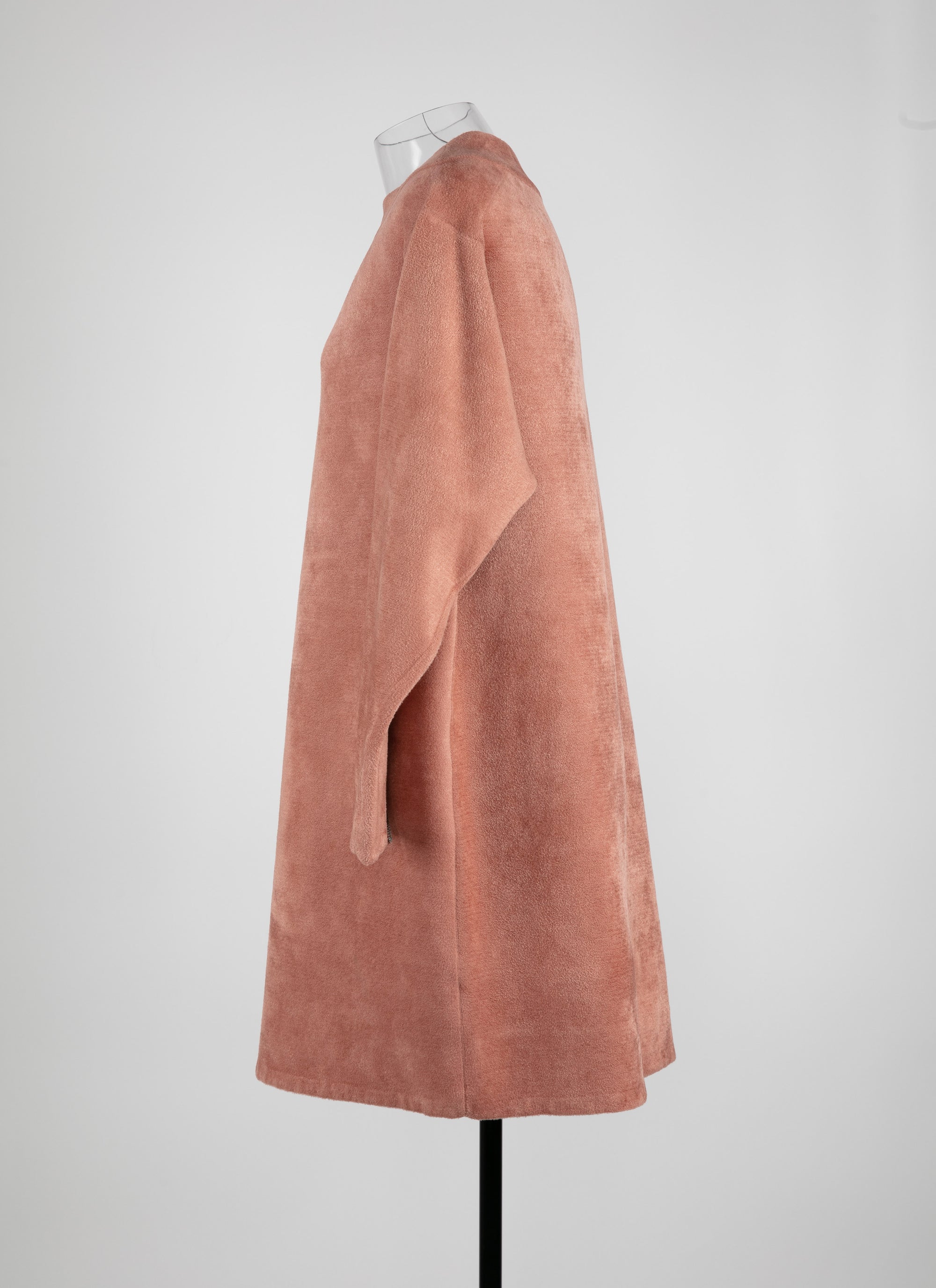 Velvet long sleeve dress - Powder