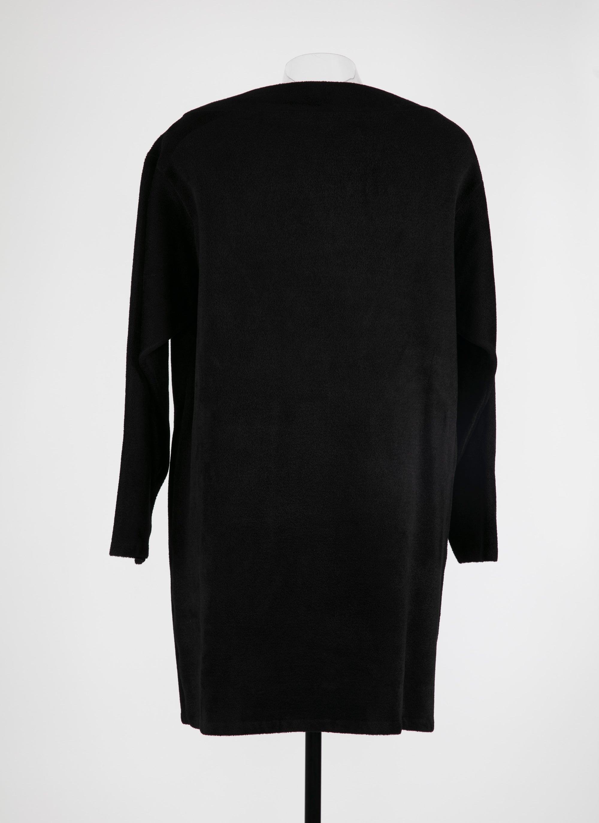 Robe à manches longues en velours - Noir