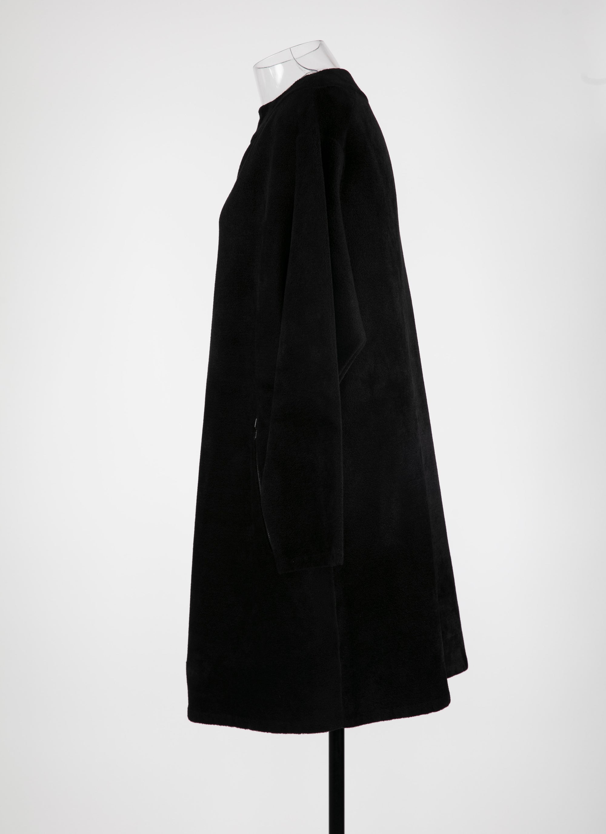 Robe à manches longues en velours - Noir