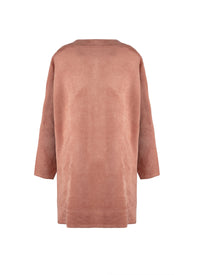 Velvet long sleeve dress - Powder