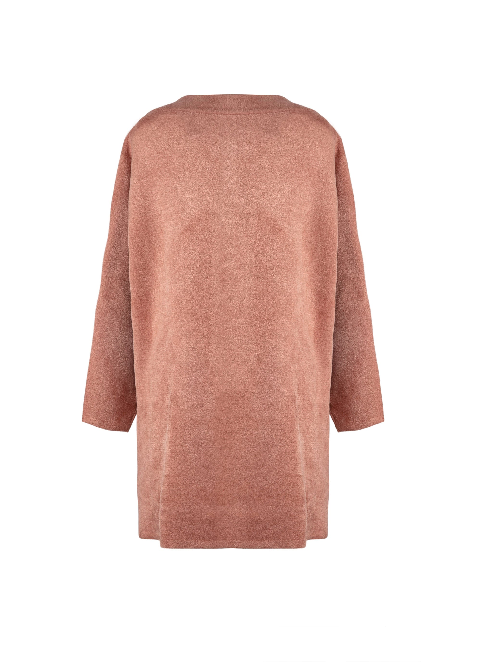 Velvet long sleeve dress - Powder